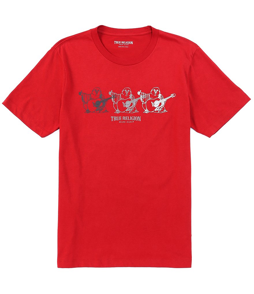 True Religion Short-Sleeve Triple Buddhas Logo Graphic T-Shirt