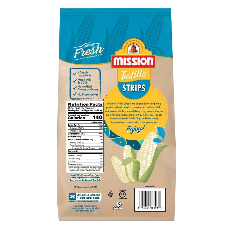 Mission Strips Tortilla Chips - 13oz