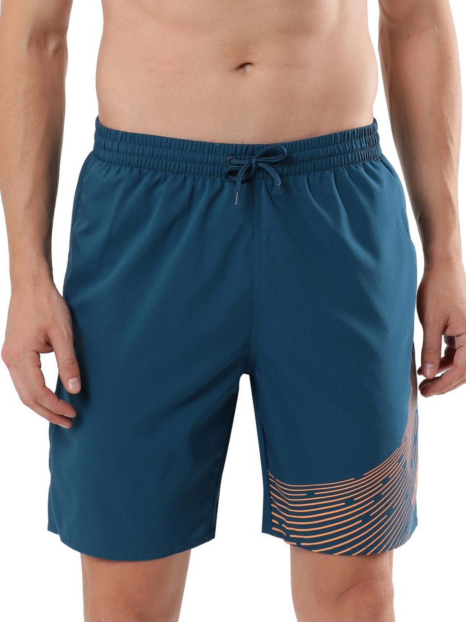 Speedo Dark Teal Regular Fit Printed Swim Shorts
