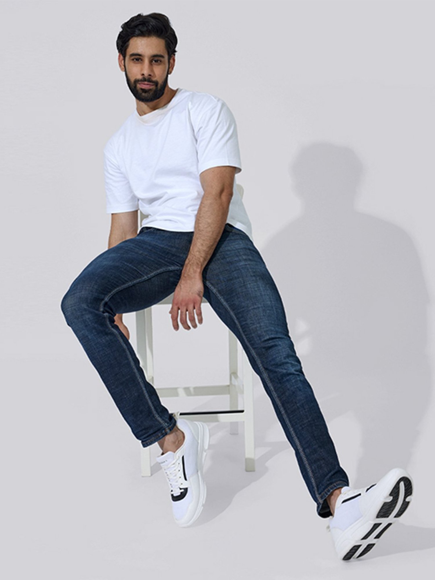 Neemans Men's White Running Shoes