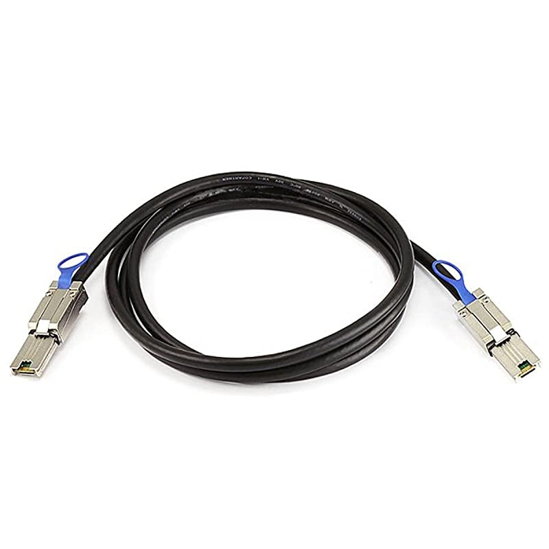 2m 28AWG External Mini SAS 26pin (SFF-8088) Male to Mini SAS 26pin (SFF-8088) Male Cable - Black