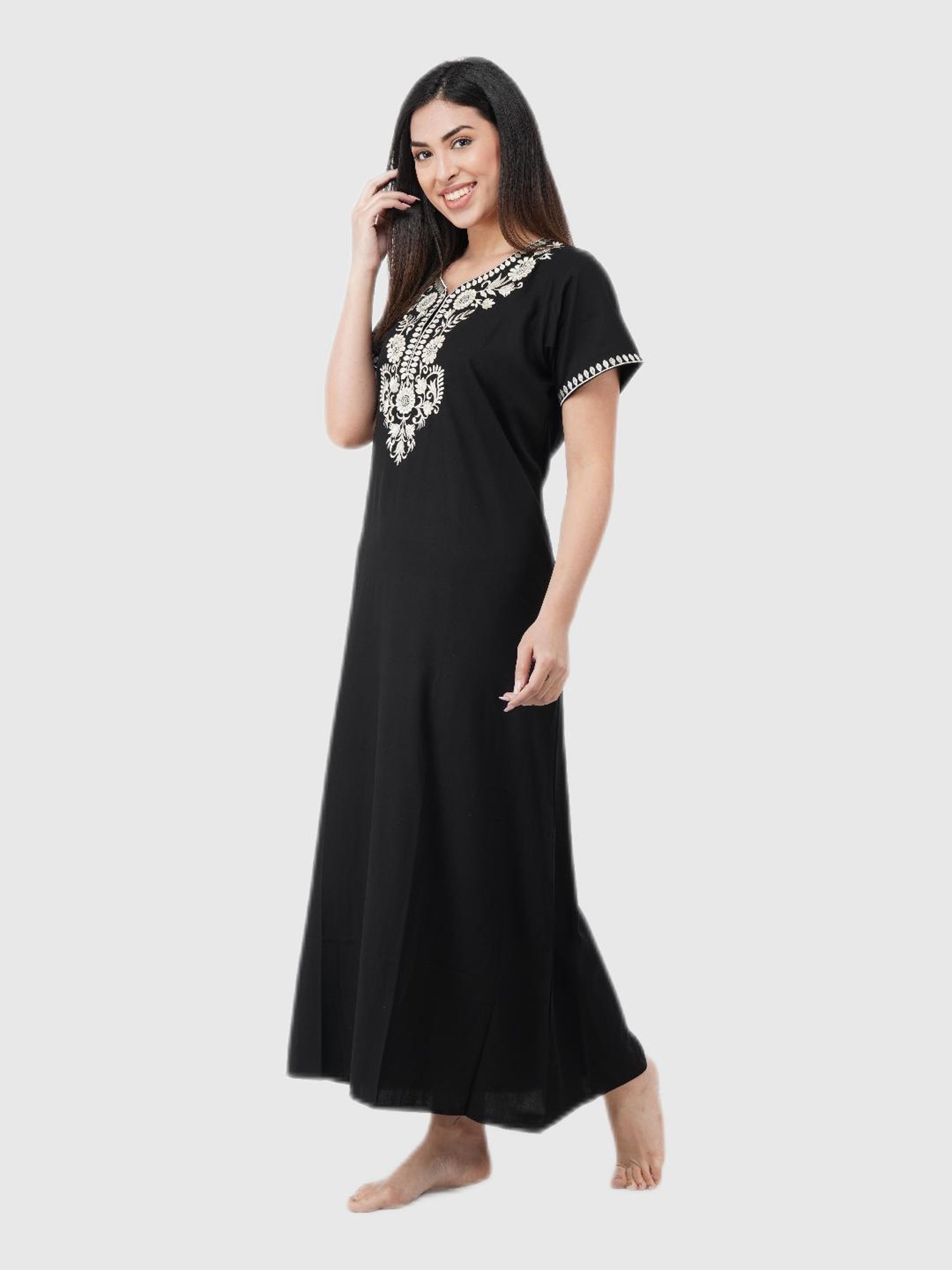Koi Sleepwear Black Embroidered Nighties