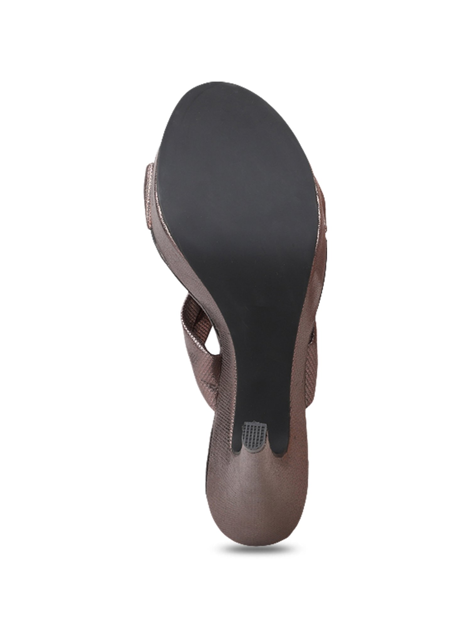 Design Crew Women's Pewter Cross Strap Stilettos