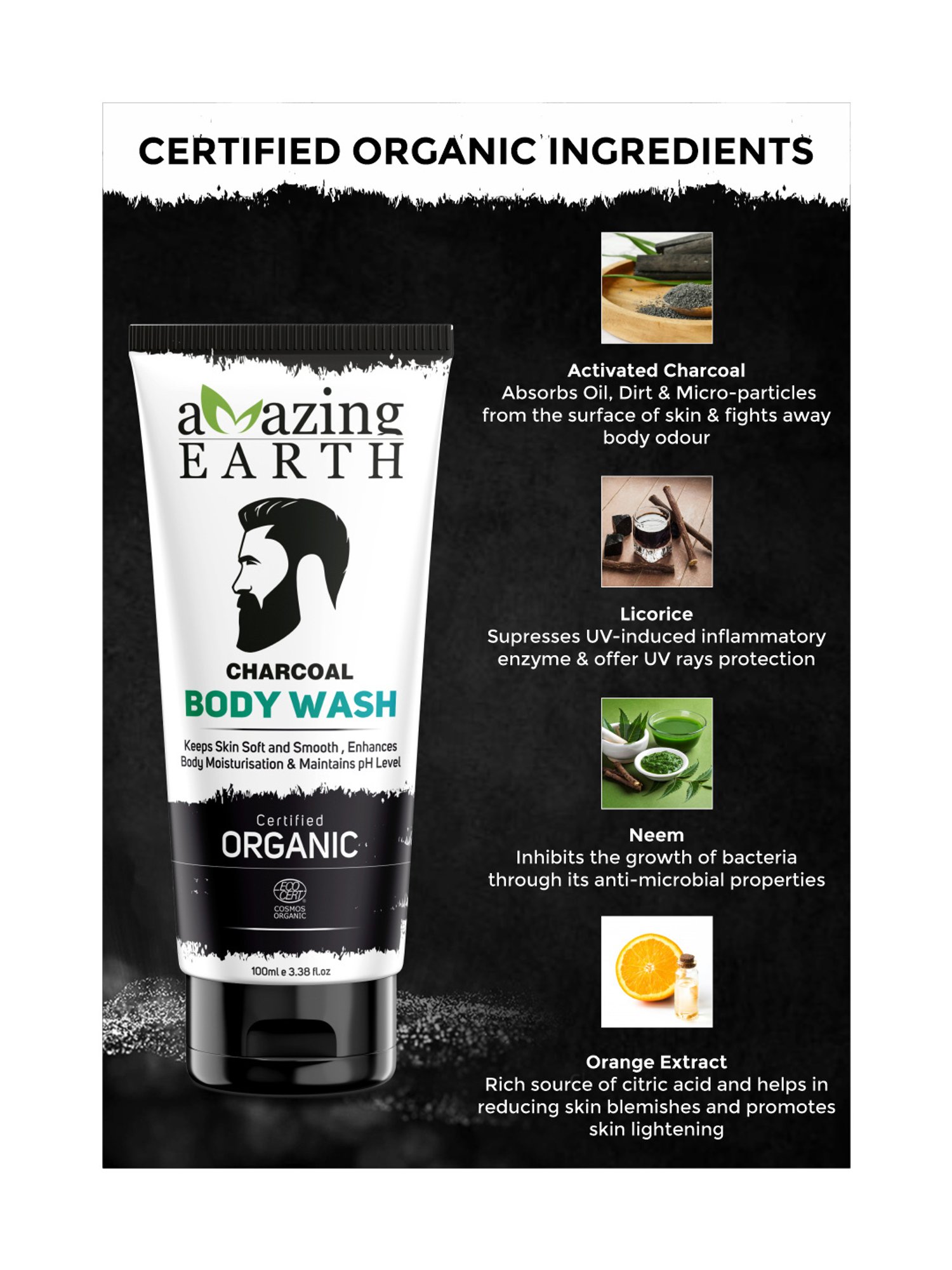 Spruce Shave Club Charcoal Body Wash - 200 gm