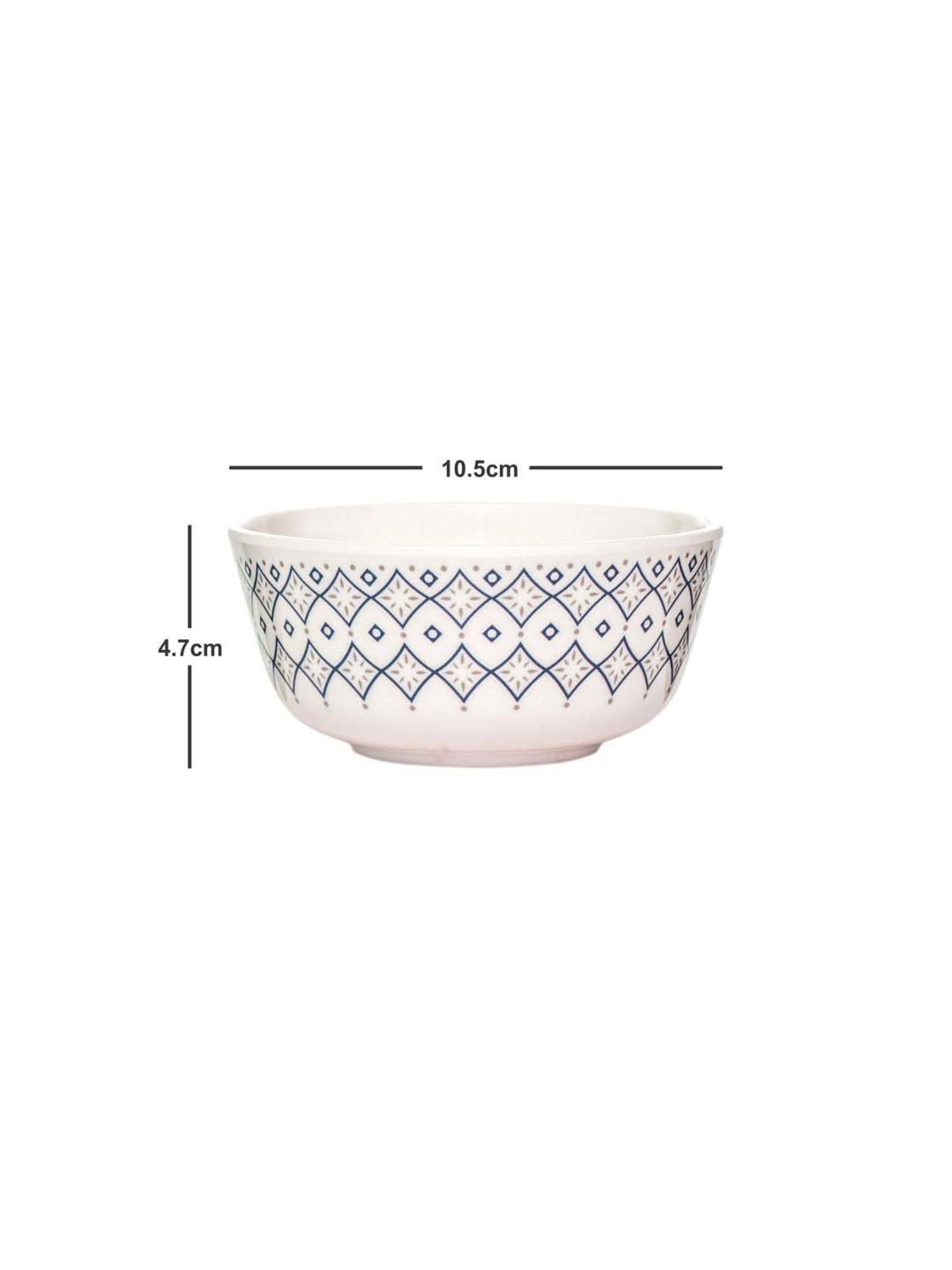 Servewell Shalimar Melamine 10.5 cm Veg Bowl (0.24 L) - Set of 6