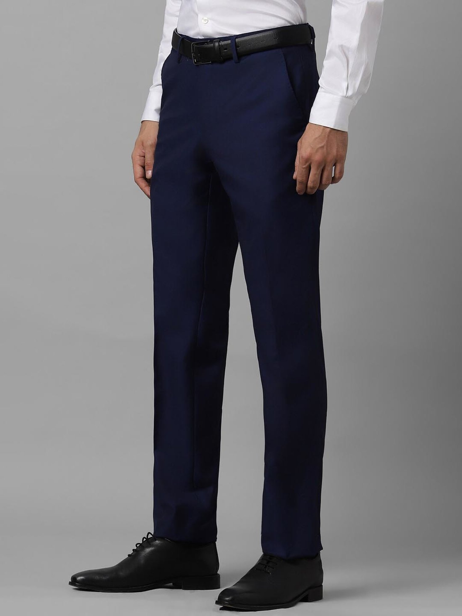 Allen Solly Navy Slim Fit Trousers