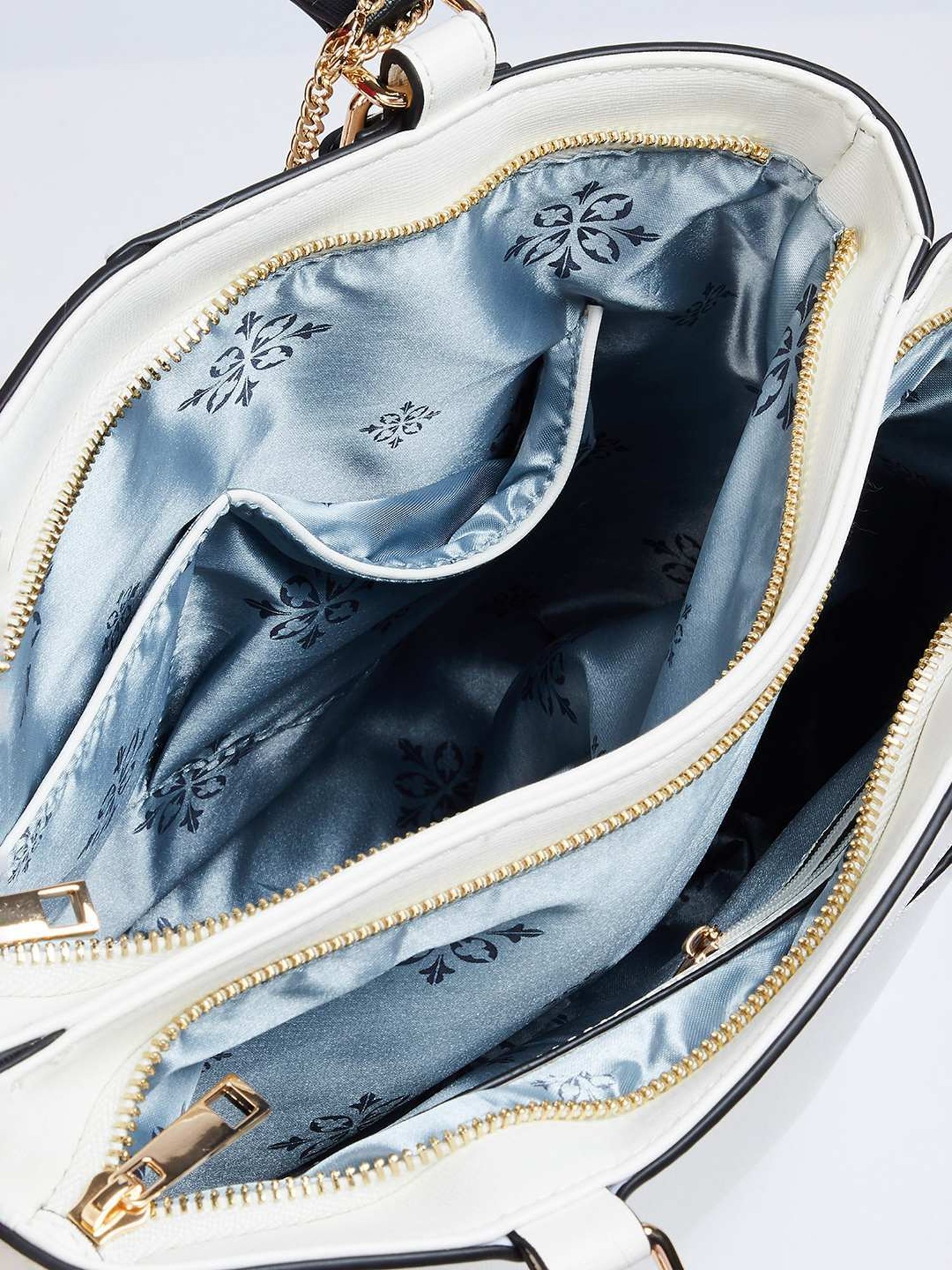 Code by Lifestyle White Solid Shoulder Handbag