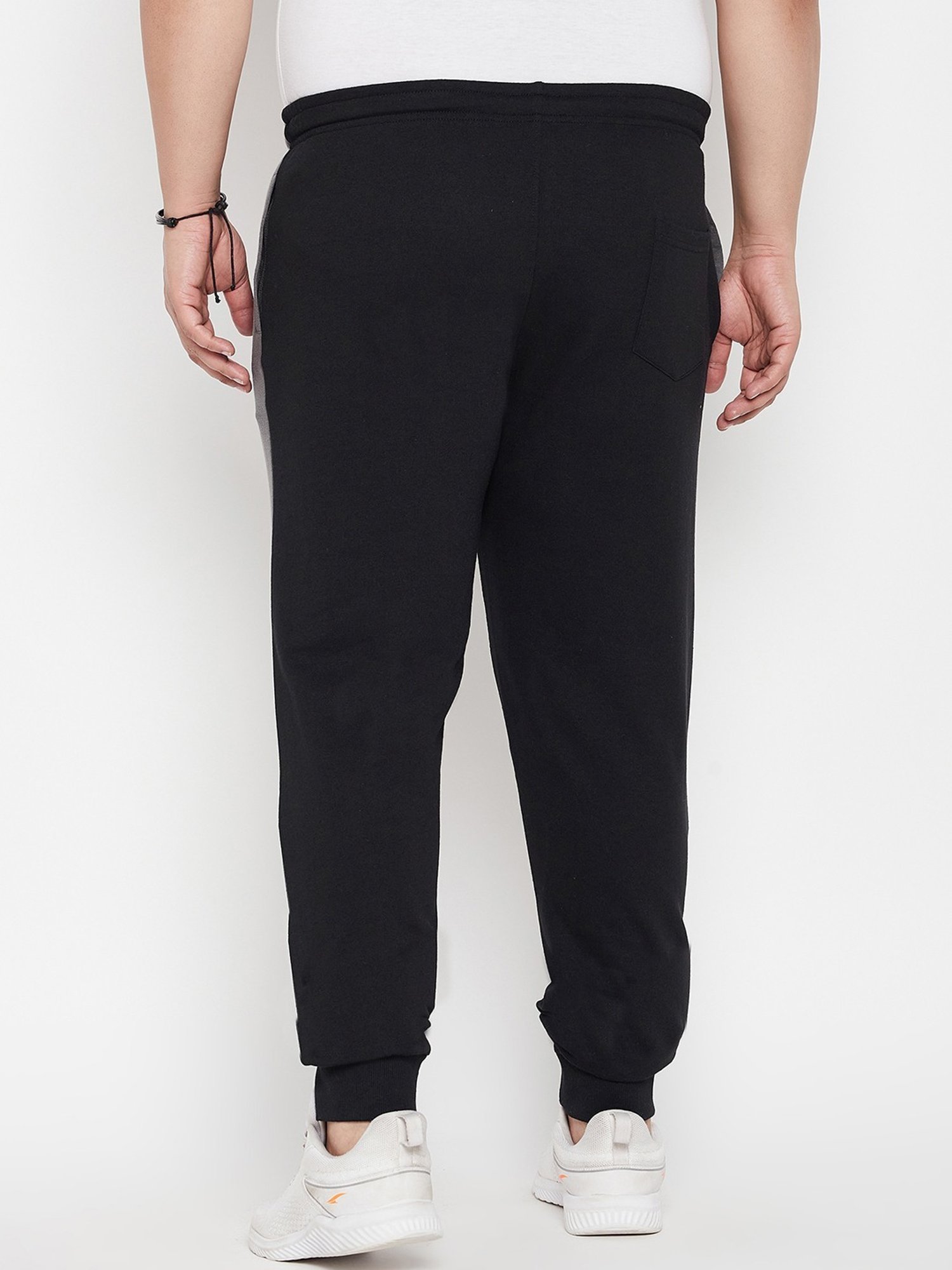 Bigbanana Black Regular Fit Colour Block Joggers