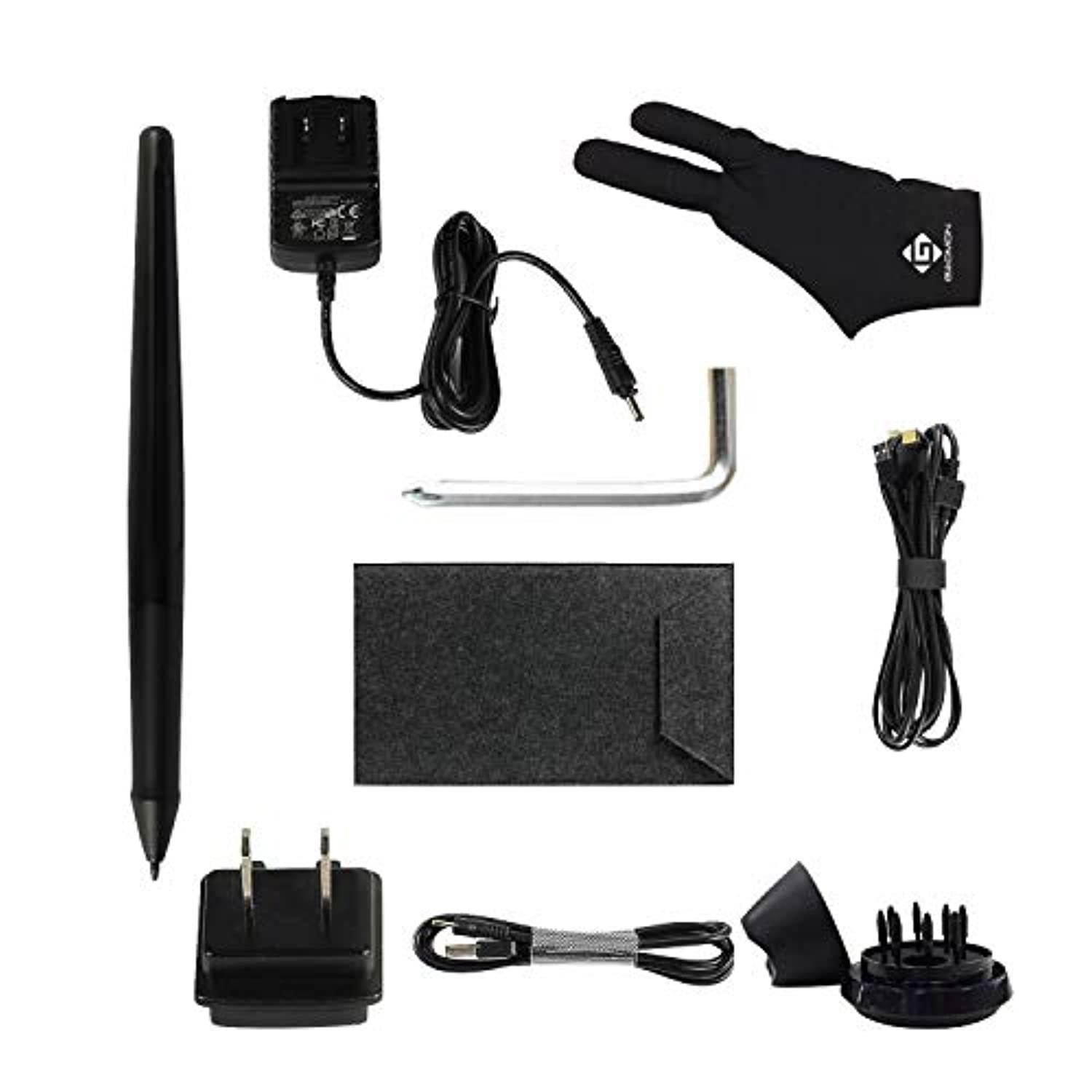 GAOMON PD1560 15.6 Inches 8192 Levels Pen Display with Arm Stand 1920 x 1080 HD IPS Screen Drawing Tablet with 10 Shortcut Keys (4335212504)