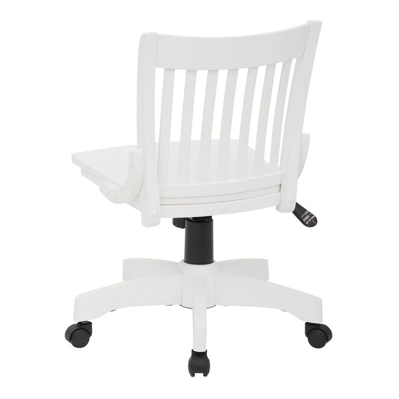 Deluxe Armless Wood Bankers Chair White - OSP Home Furnishings
