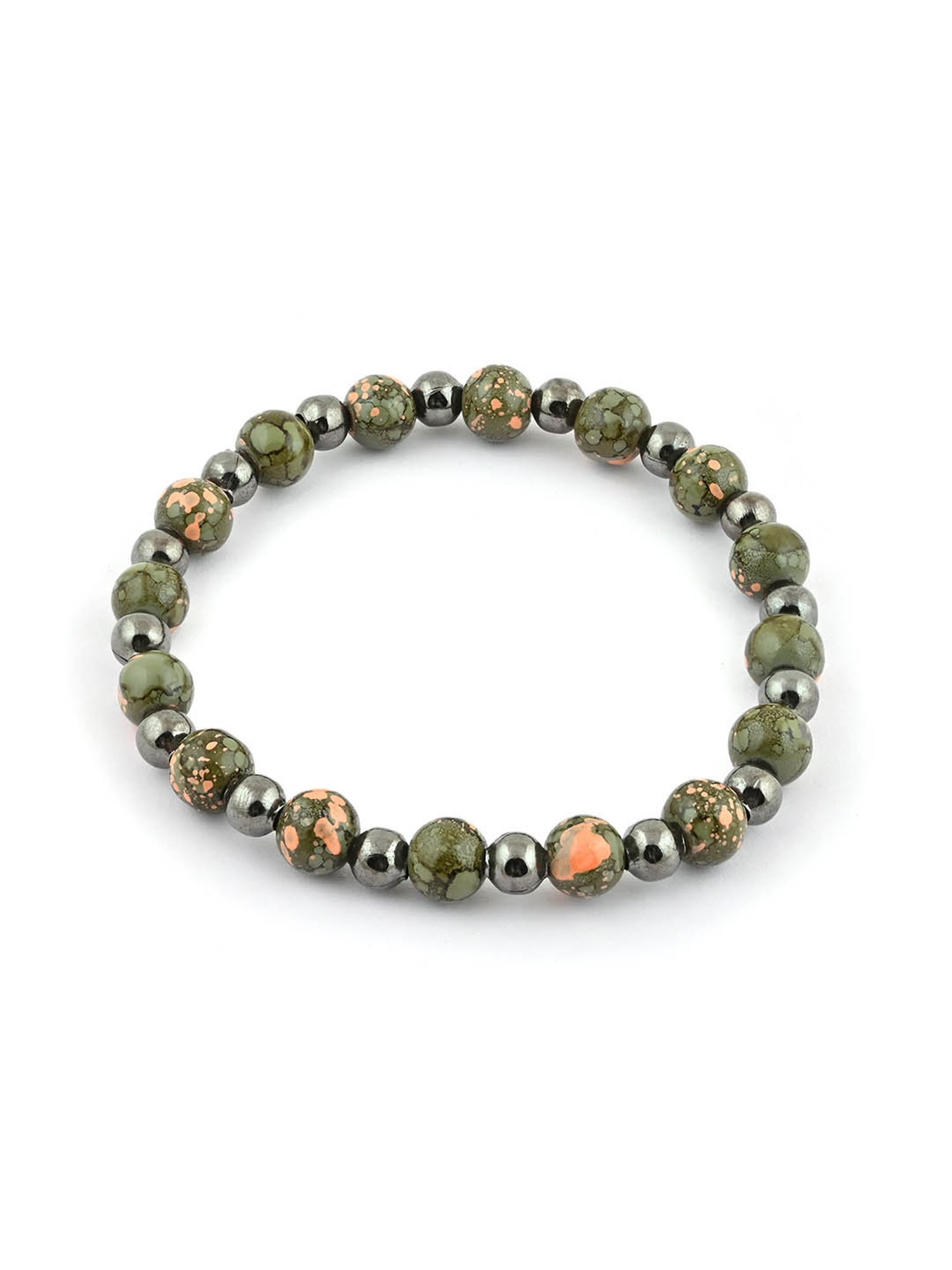 The Bro Code Set of 4 Multi Beaded Metal  Bracelet for Men