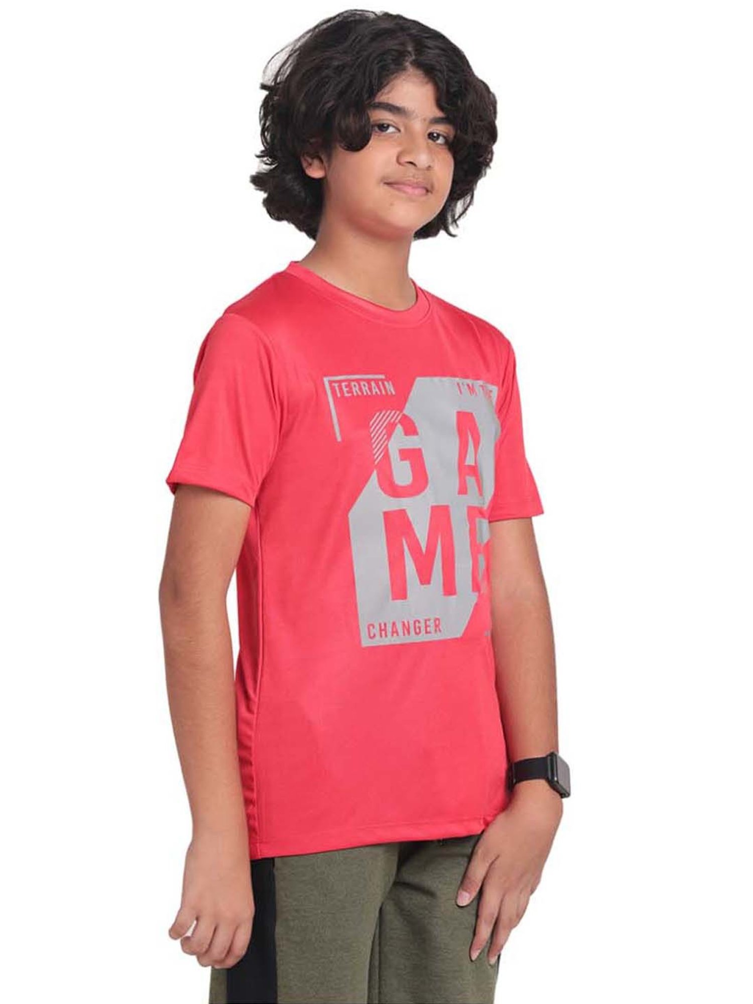 Indian Terrain Kids Red Printed T-Shirt