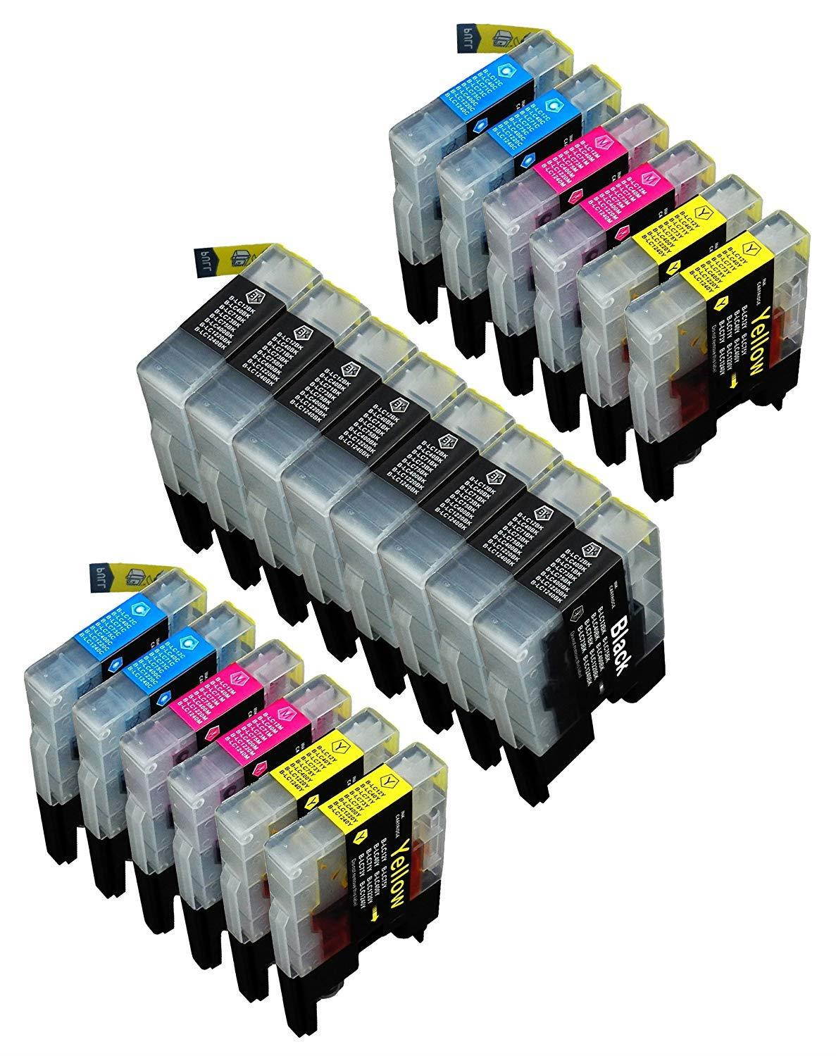 Compatible Ink Cartridge Replacement for Brother LC-75 (8 Black 4 Cyan 4 Magenta 4 Yellow) 20 Pack