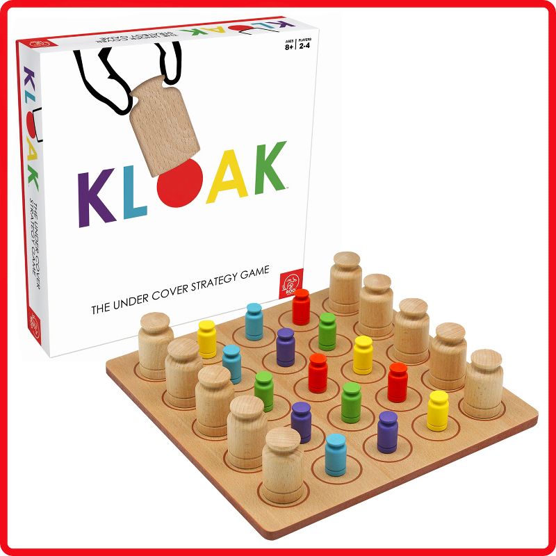 ROO GAMES - Kloak - Strategy Board Game for Kids and Adults - for Ages 8+ - Kloak and Unkloak to Get Three in A Row
