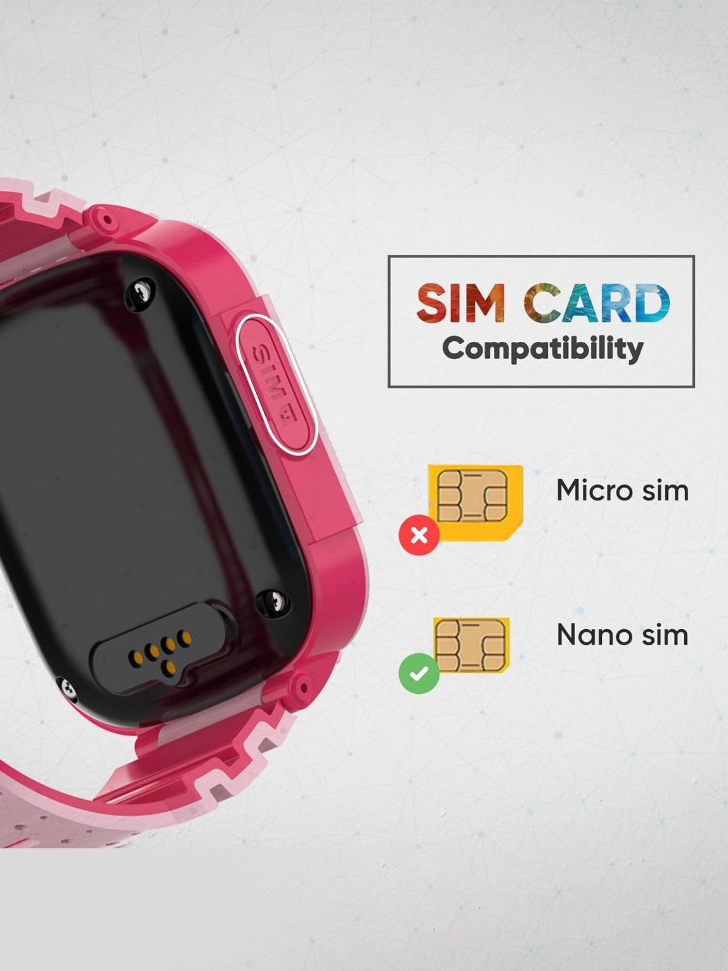 Turet Gator 2.0 Kids GPS Tracker, LTE Smartwatch for Kids with Voice & Video Call (Pink)