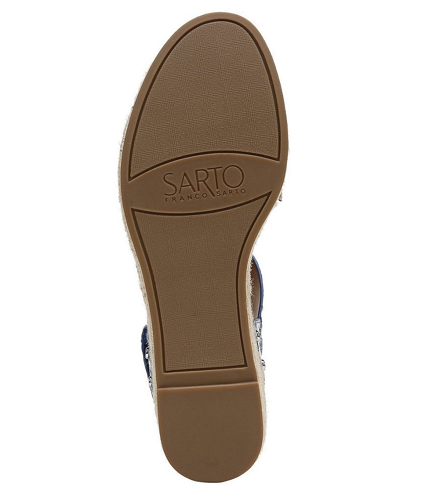 Sarto by Franco Sarto Oak3 Snake Print Leather Espadrille Platform Sandals