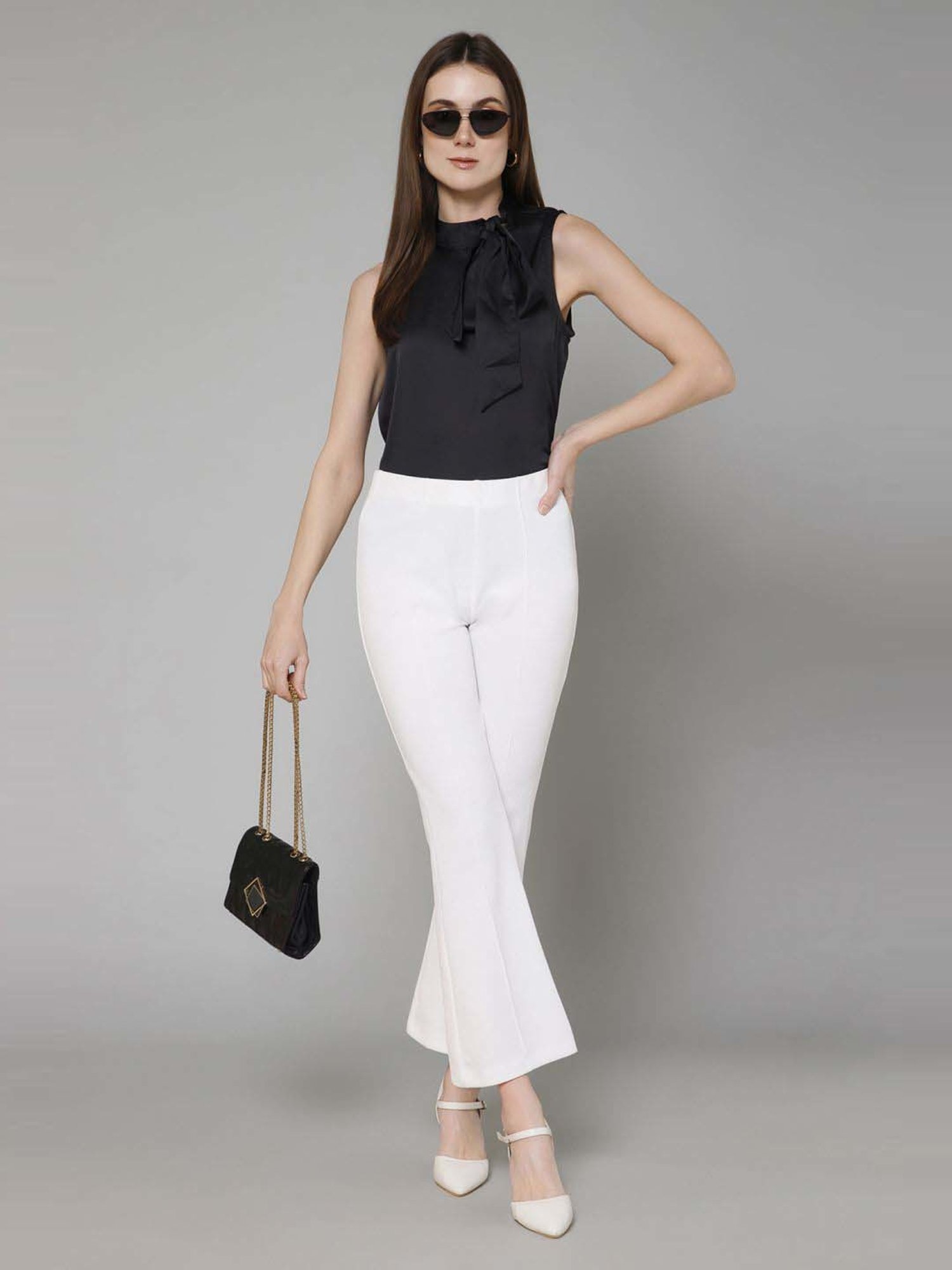 PURYS Black Regular Fit Top