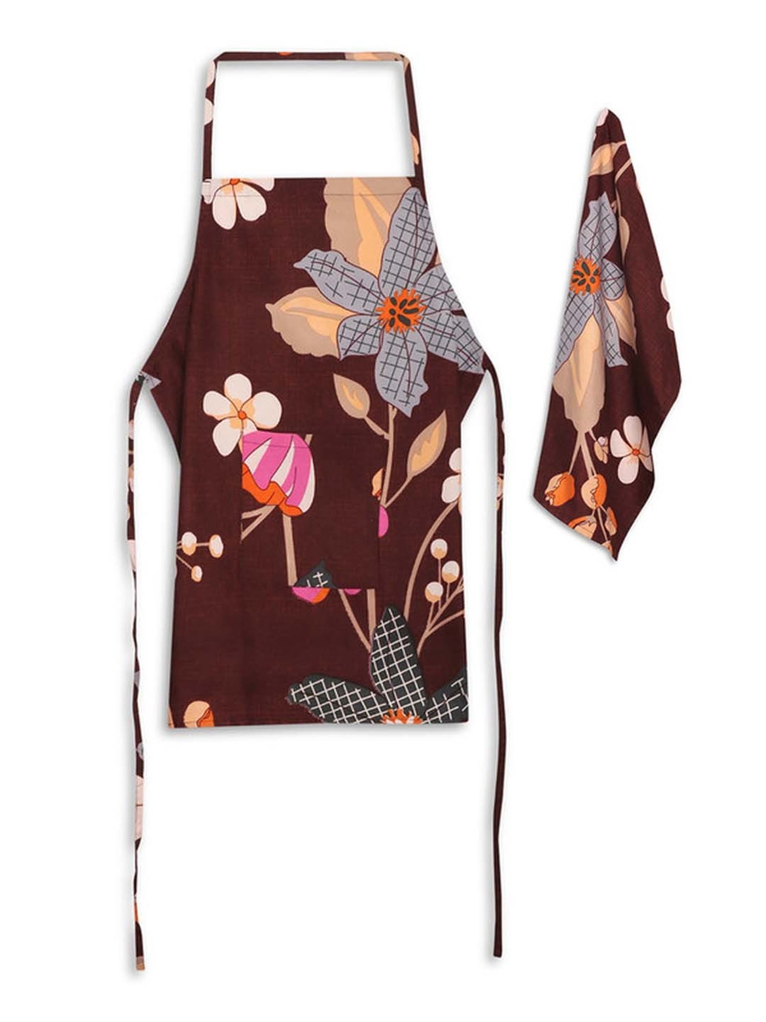 Dhrohar Multicolor Cotton 120 TC Apron - Set of 2