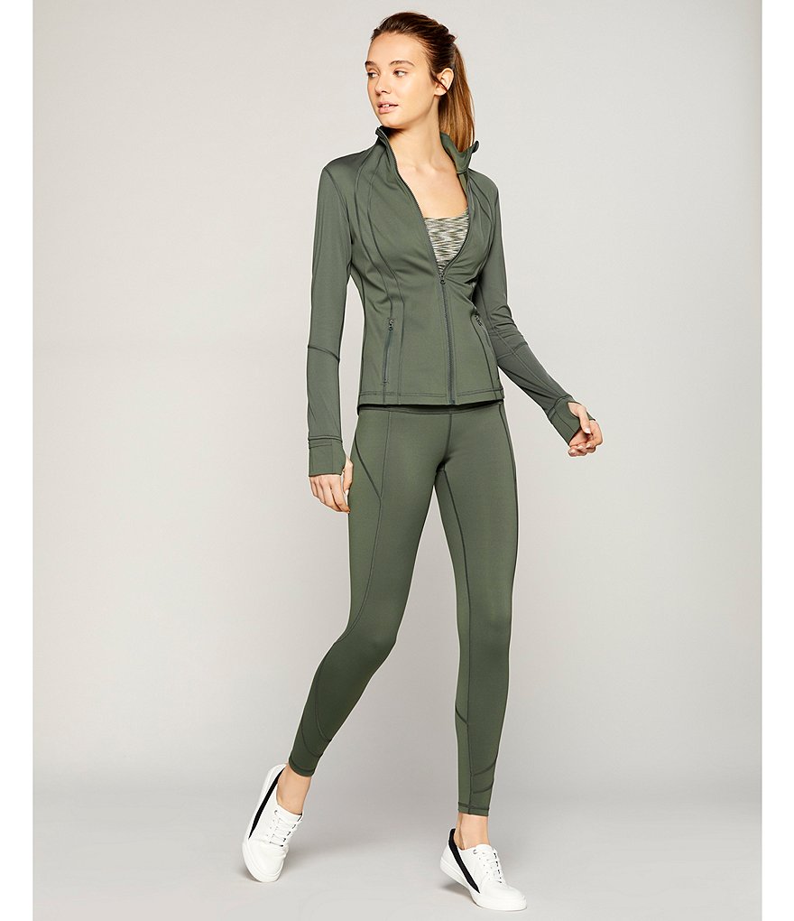 Antonio Melani Awaken High-Tech Interlock Knit Moisture Wicking Zip Front Jacket