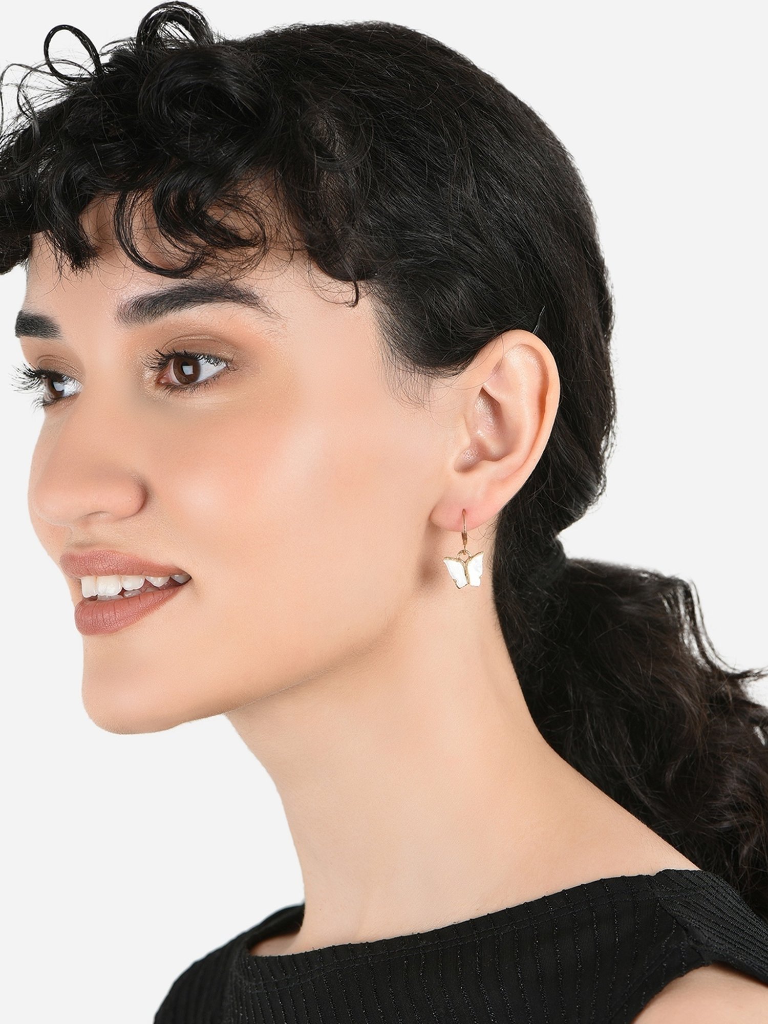 ToniQ Alluring Butterfly Enamel Casual Look Alloy Multi Stud Earrings for Women - Set of 6