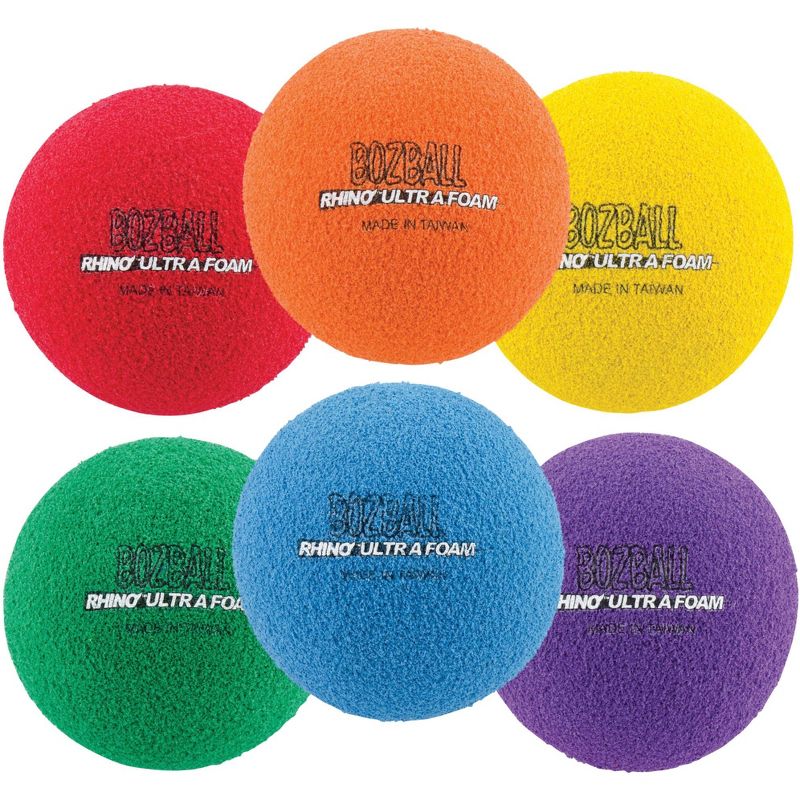 Champion Sports Rhino Foam No-Bounce Balls, set of 6