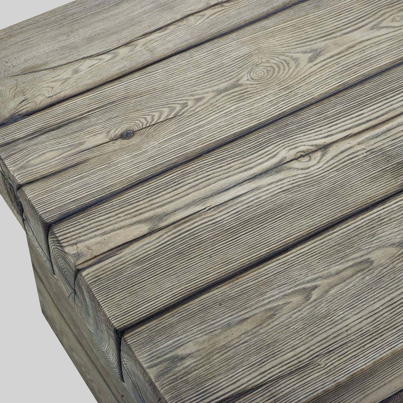 Manteo Rustic Coastal Outdoor Patio Side Table Light Gray - Modway