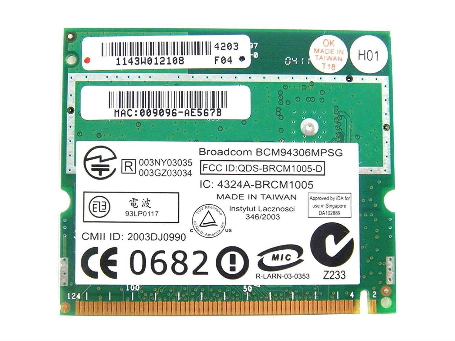BroadCom BCM94306MPSG BCM4306 DW1350 J0846 M4479 Mini Pci WLAN Wifi Card for Dell