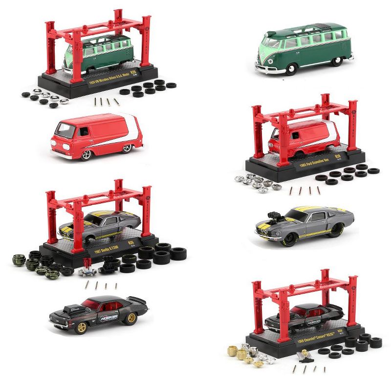 Model Kit 4 piece Car Set Release 26 1/64 Diecast Model Cars by M2 Machines