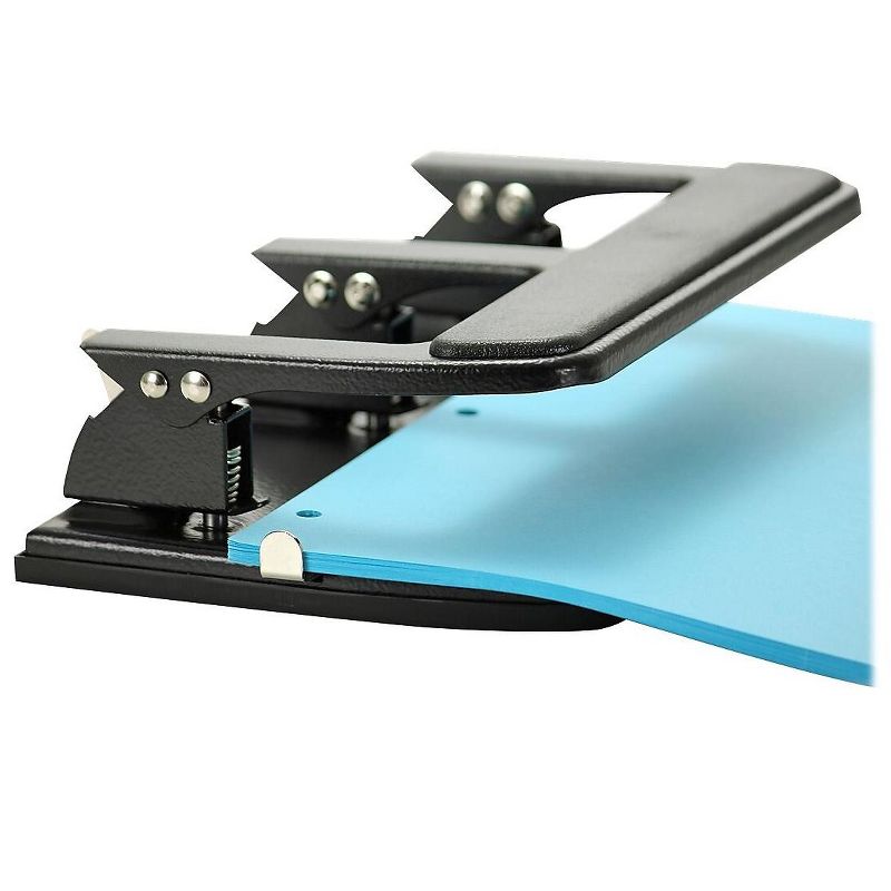 Officemate Heavy-Duty Punch 3HP 9/32" Holes 40 Sht Cap. Metal Black 90089