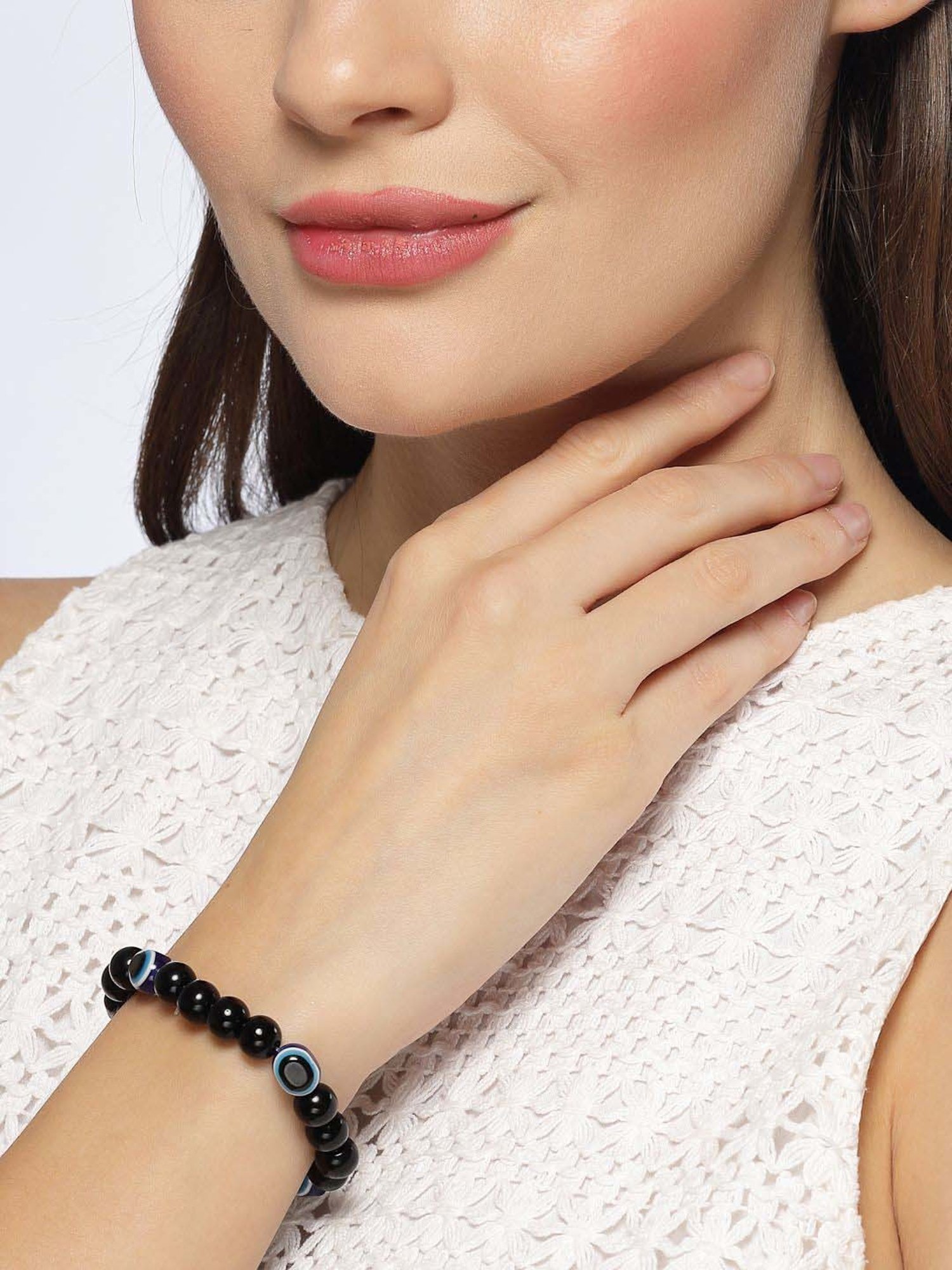 NVR Evil Eye Beaded Adjustable Bracelet for Unisex