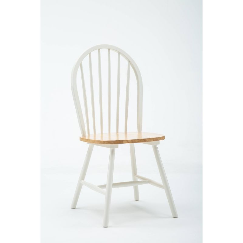 Set of 2 Windsor Dining Chair Wood/White/Natural - Boraam