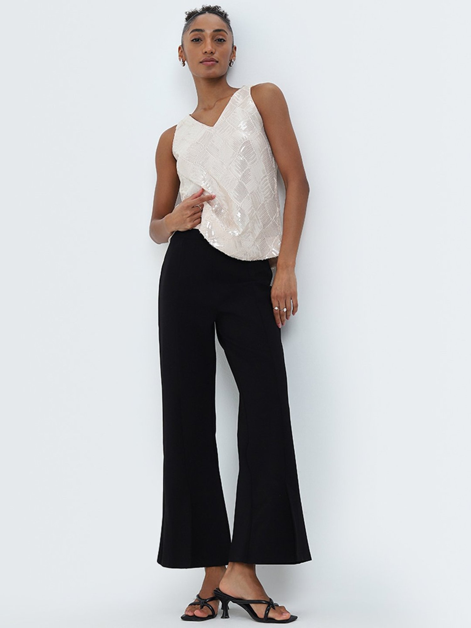 Wardrobe by Westside Beige Embellished Top