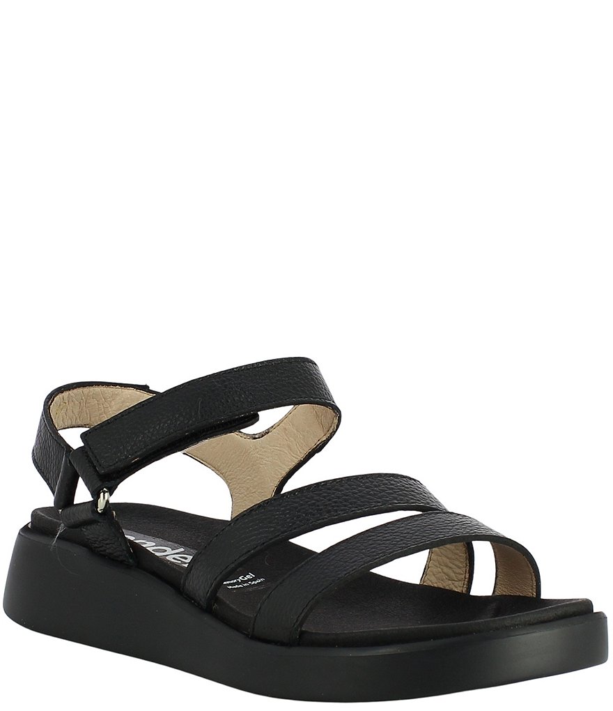 Wonders Peach Leather Lightweight Wedge Sandals