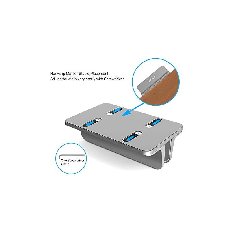 Vertical Laptop Stand Adjustable Size  Desktop Aluminum MacBook Stand with Adjustable Dock Size Fits All MacBook Surface Chromebook and Gaming Laptops Up to 173 inch Gray