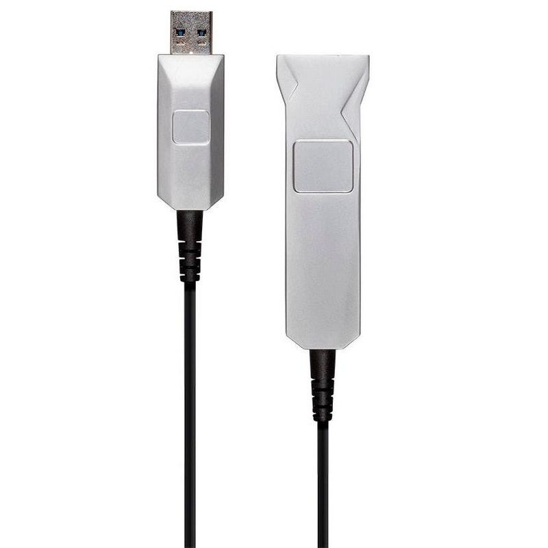 Monoprice USB-A to USB-A Female 3.0 Extension Cable - 32.8 Feet - Black | Fiber Optic - SlimRun