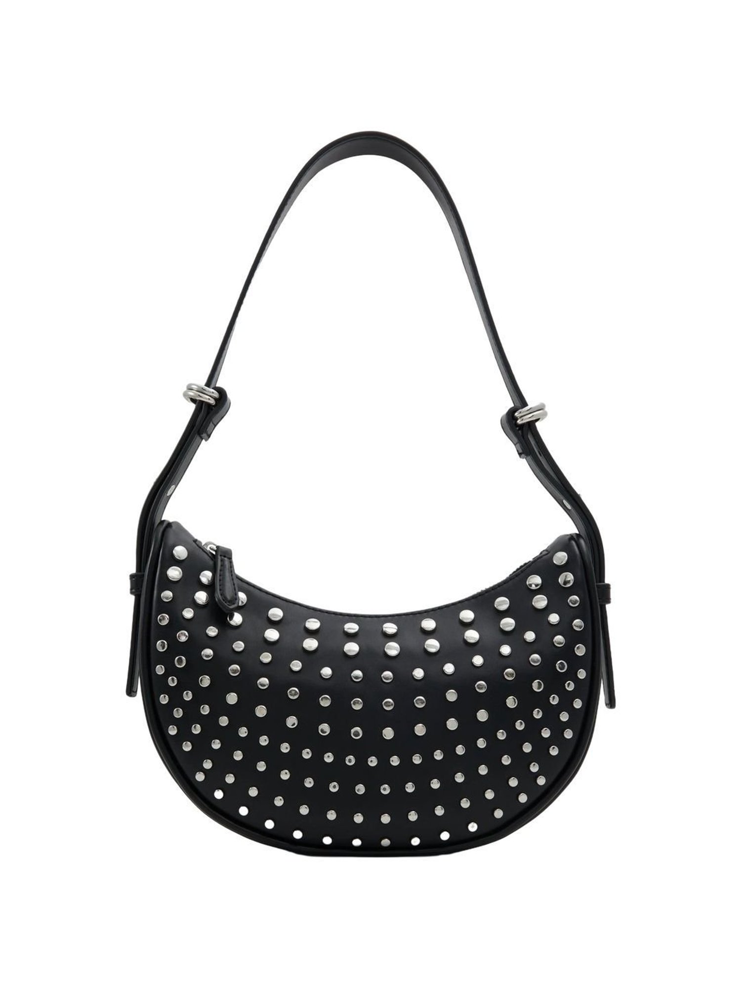 Call It Spring Black Rivets Small Shoulder Handbag