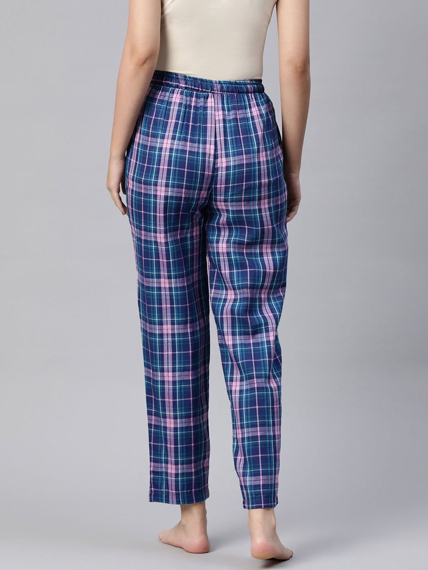 One Femme Blue Check Pyjamas