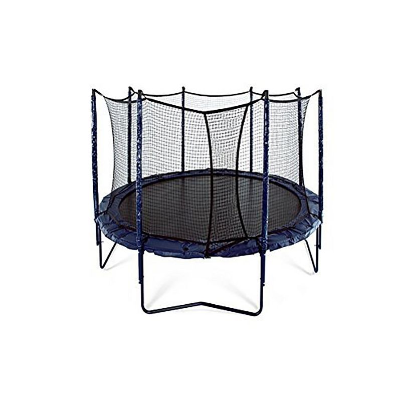 JumpSport Elite 10 Foot StagedBounce Technology Kids Outdoor Trampoline System with Easy-Set Up Safety Enclosure Kit
