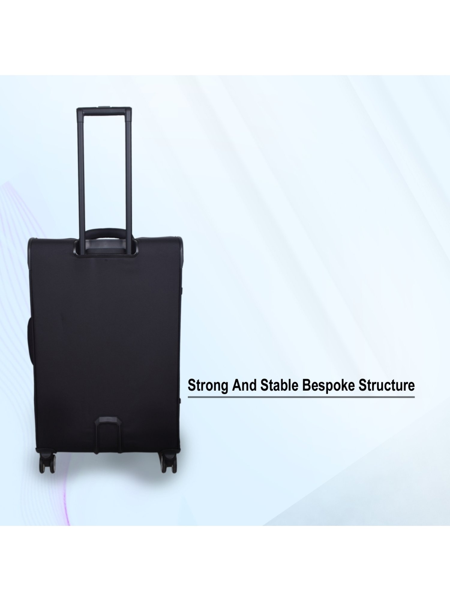 it luggage Reptilian Black 8 Wheels Medium Soft Cabin Trolley Bag