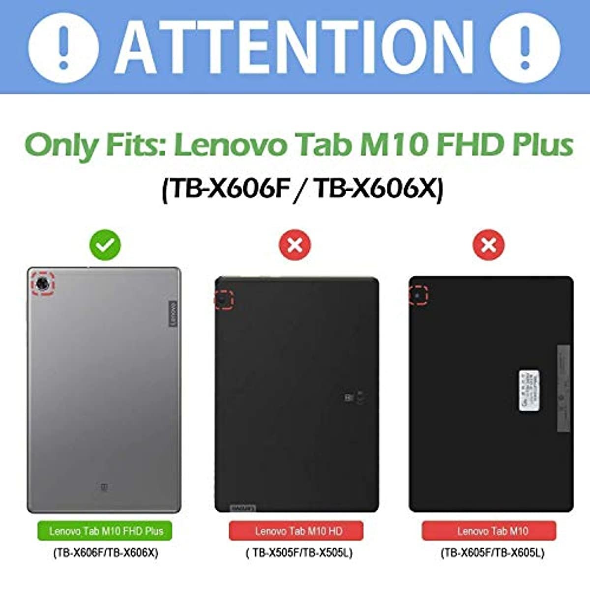 ProCase Lenovo Tab M10 FHD Plus Case 10.3 Inch (2020 2nd Gen) Bundle with [2 Pack] ProCase Lenovo Tab M10 FHD Plus 10.3 Inch Screen Protector TB-X606F TB-X606X