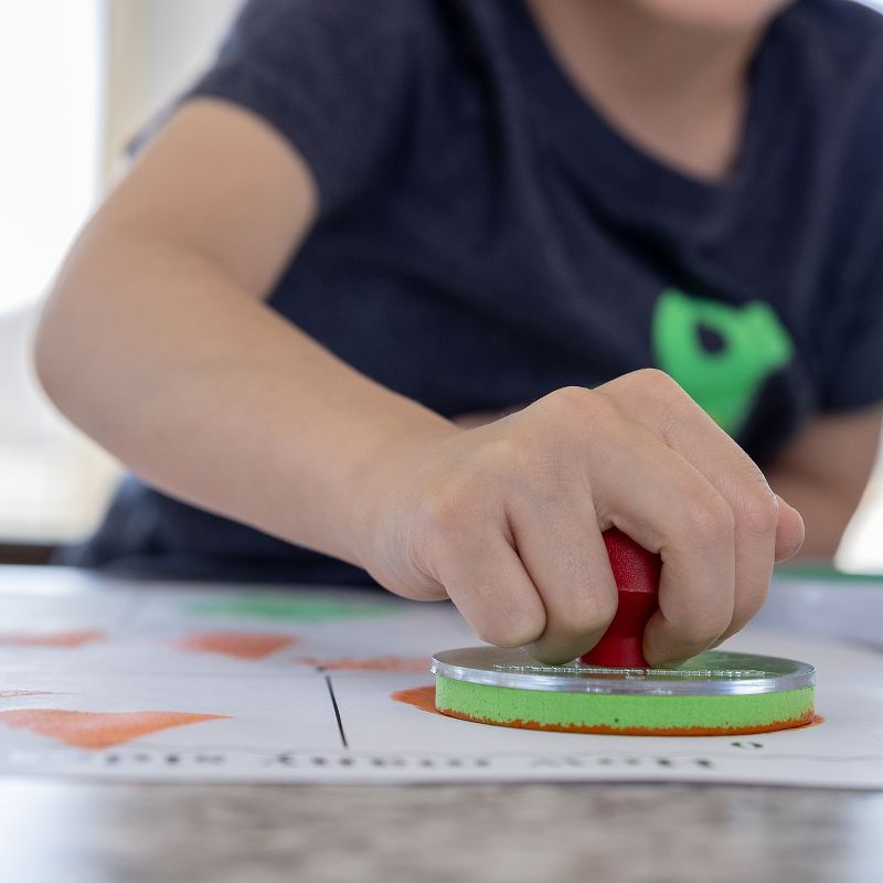 Ready 2 Learn Giant Stampers - Geometric Shapes - Filled In - Set of 10