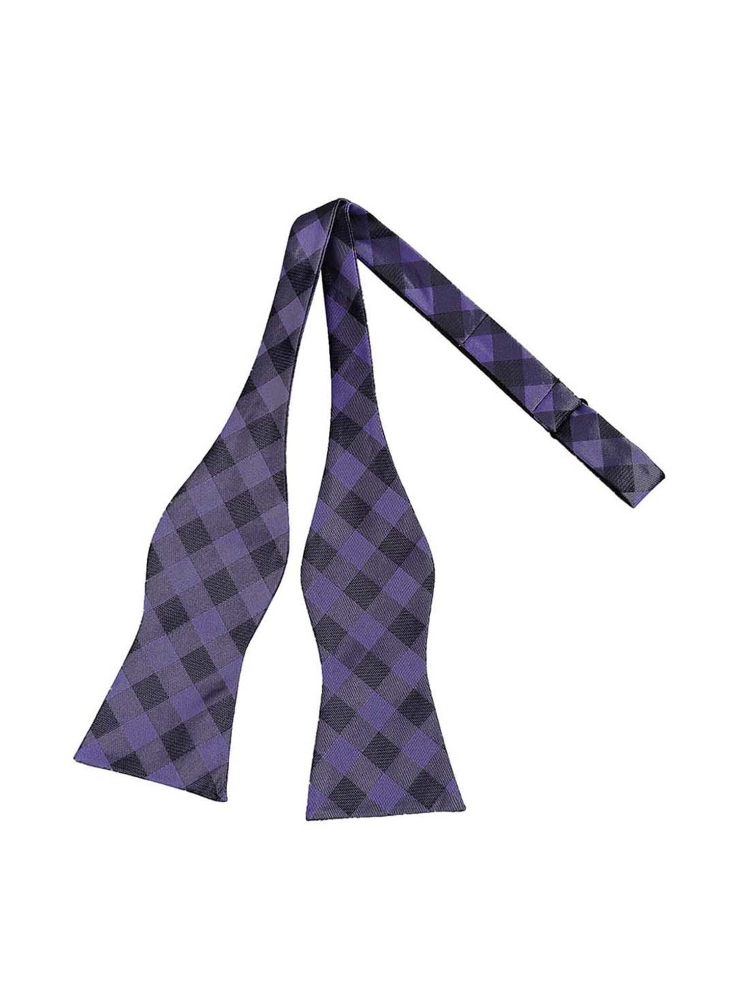 Alvaro Castagnino Purple Checks Bow Tie