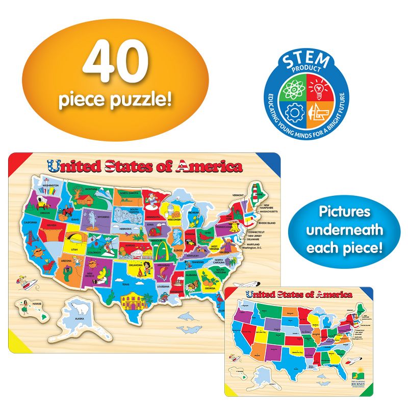 The Learning Journey Lift & Learn Puzzle USA Map