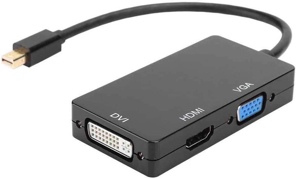 Jimdary Black Docking Station VGA+HDMI+DVI Adapter, for PC Laptop(Black)