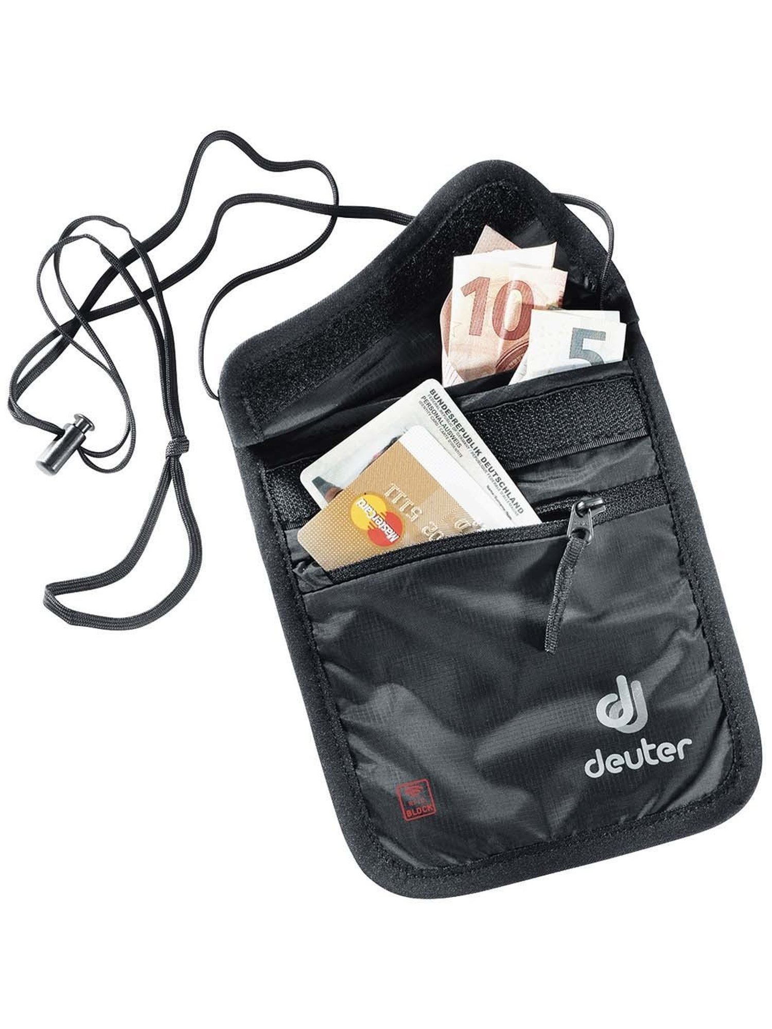 Deuter Black Casual Rfid Wallet