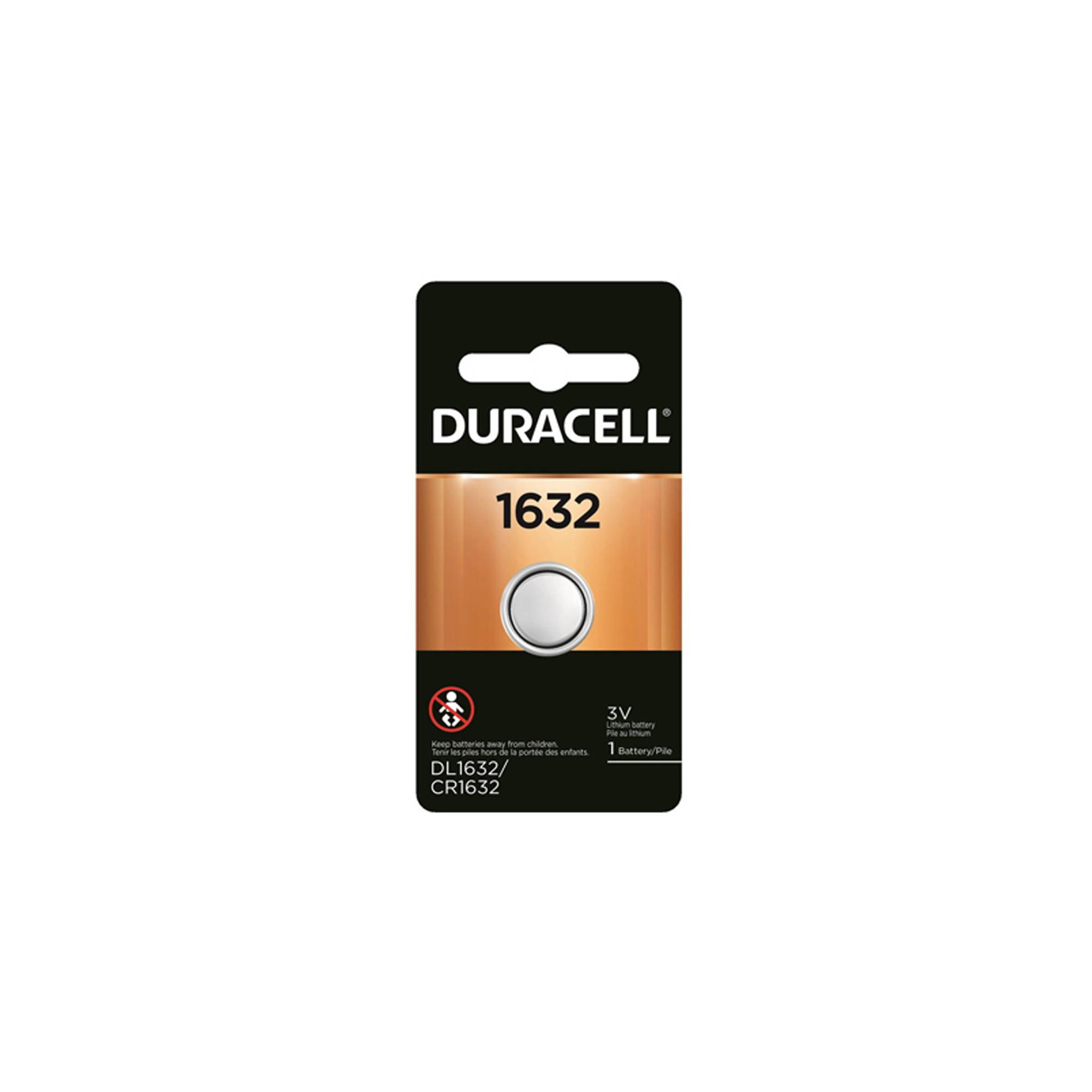 10 x CR1632 Duracell 3 Volt Lithium Coin Cell Batteries (On Card)