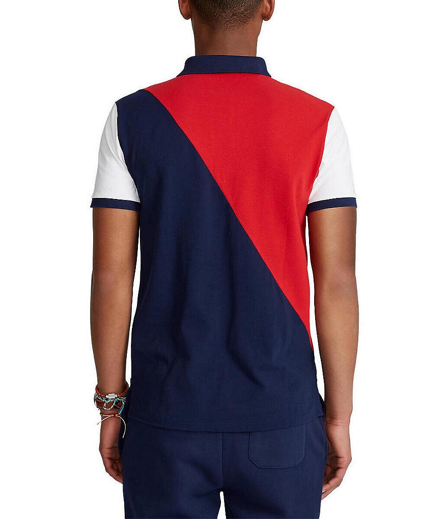 Polo Ralph Lauren Classic-Fit Mesh Color Block Short-Sleeve Polo Shirt