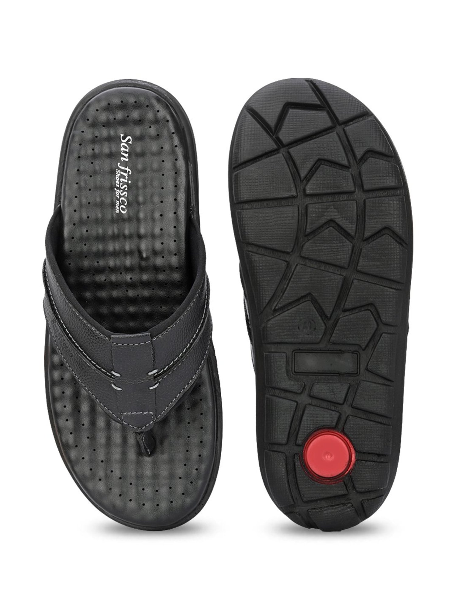 San Frissco Men's Black Thong Sandals