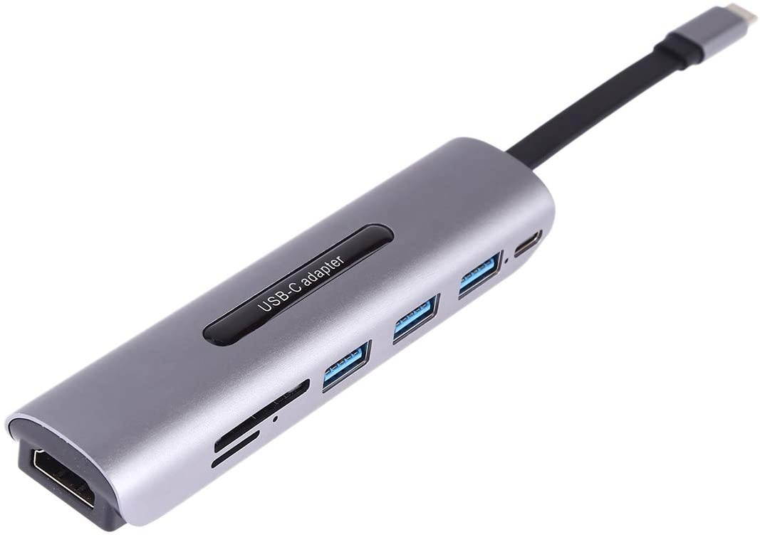 GUYIWEI-US 7-in-1 USB-CType-C to HDMI Port HUB Docking Station