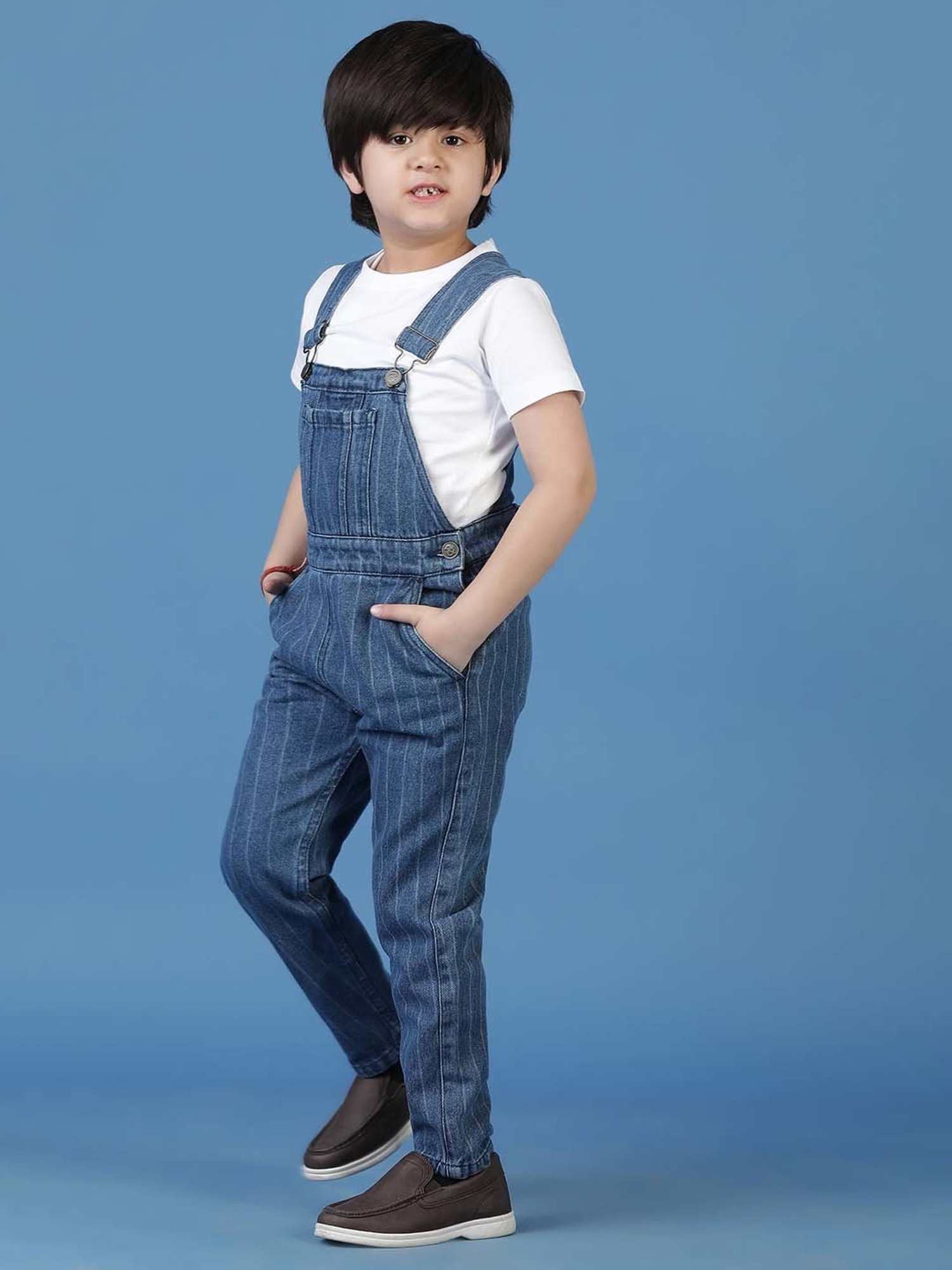Juniors by Lifestyle Kids Mid Blue Cotton Casual Coordinate Set